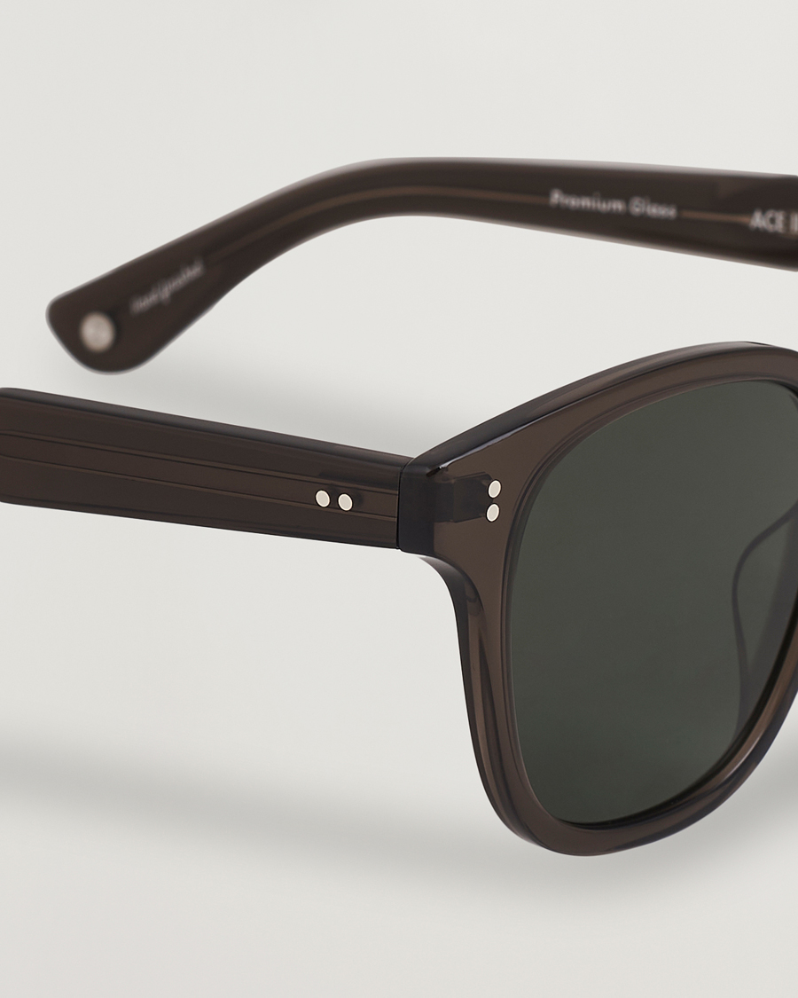 Garrett Leight Ace II 49 Sunglasses Black Glass