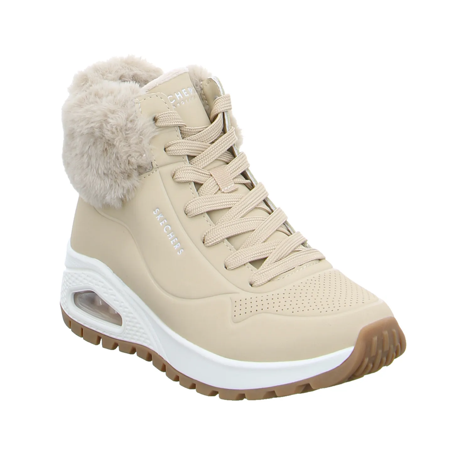 SKECHERS Boot Beige Lederimitat