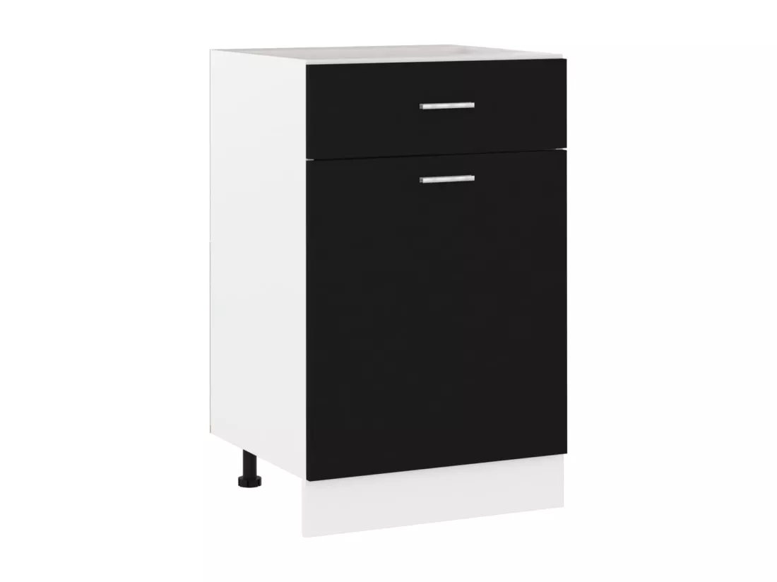 Armoire de plancher à tiroir Noir 50x46x81,5 cm Bois ingénierie