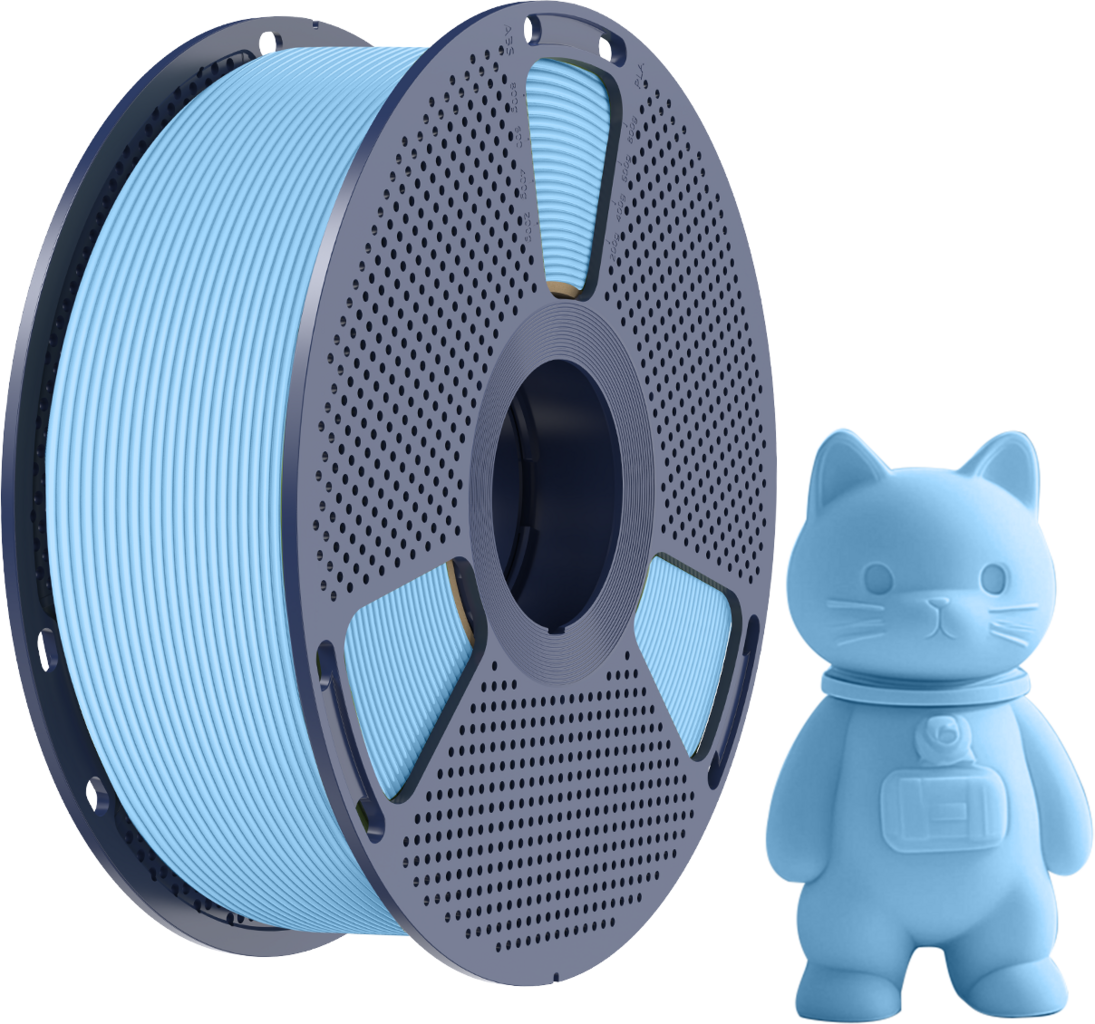 SUNLU  PLA Matte Light Blue, 1,75 mm / 1000 g    PLA Material mit mattem Oberflächenfinish