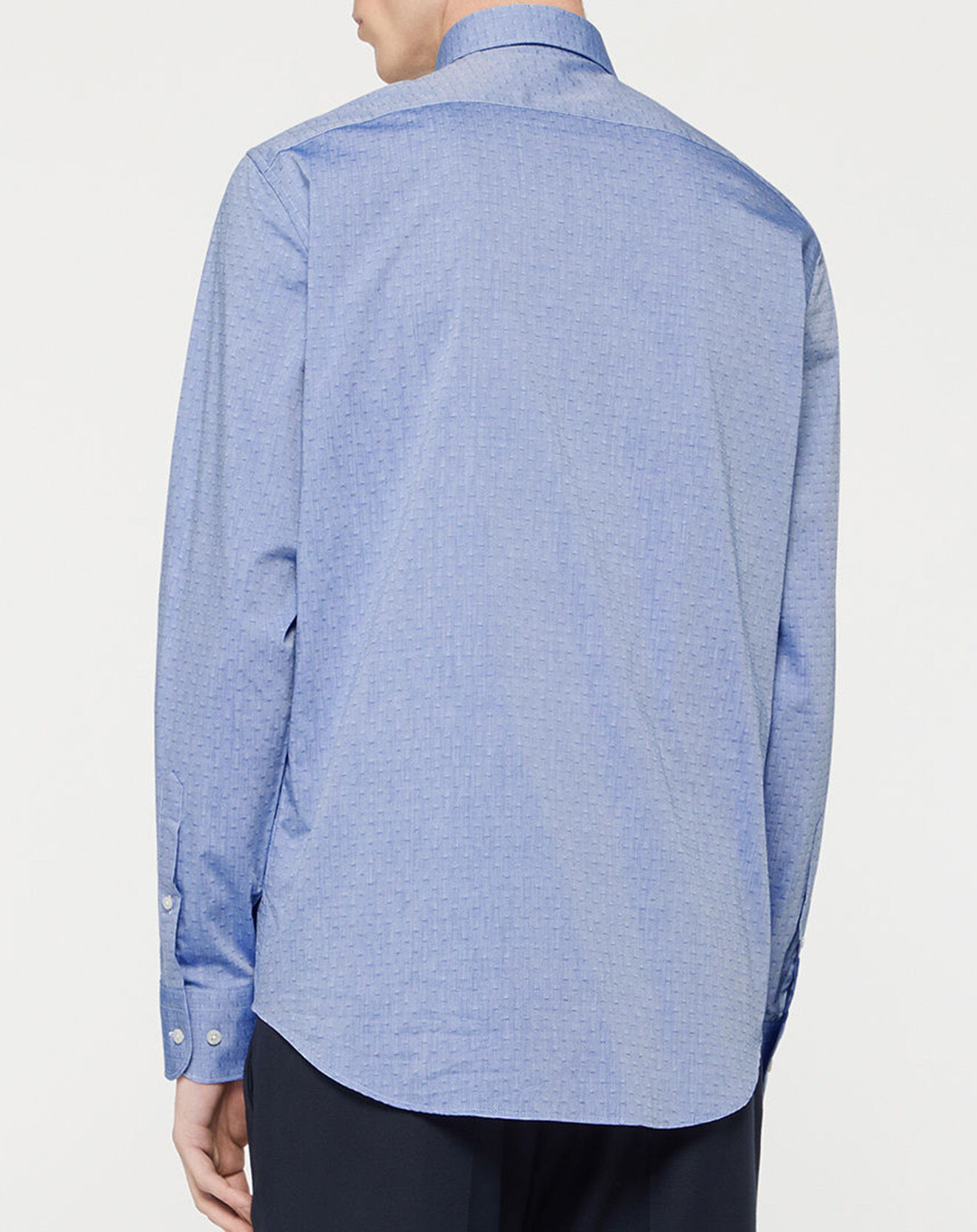 Tommy Hilfiger Chemise Regular Dobby imprimé géométrique  bleu moyen