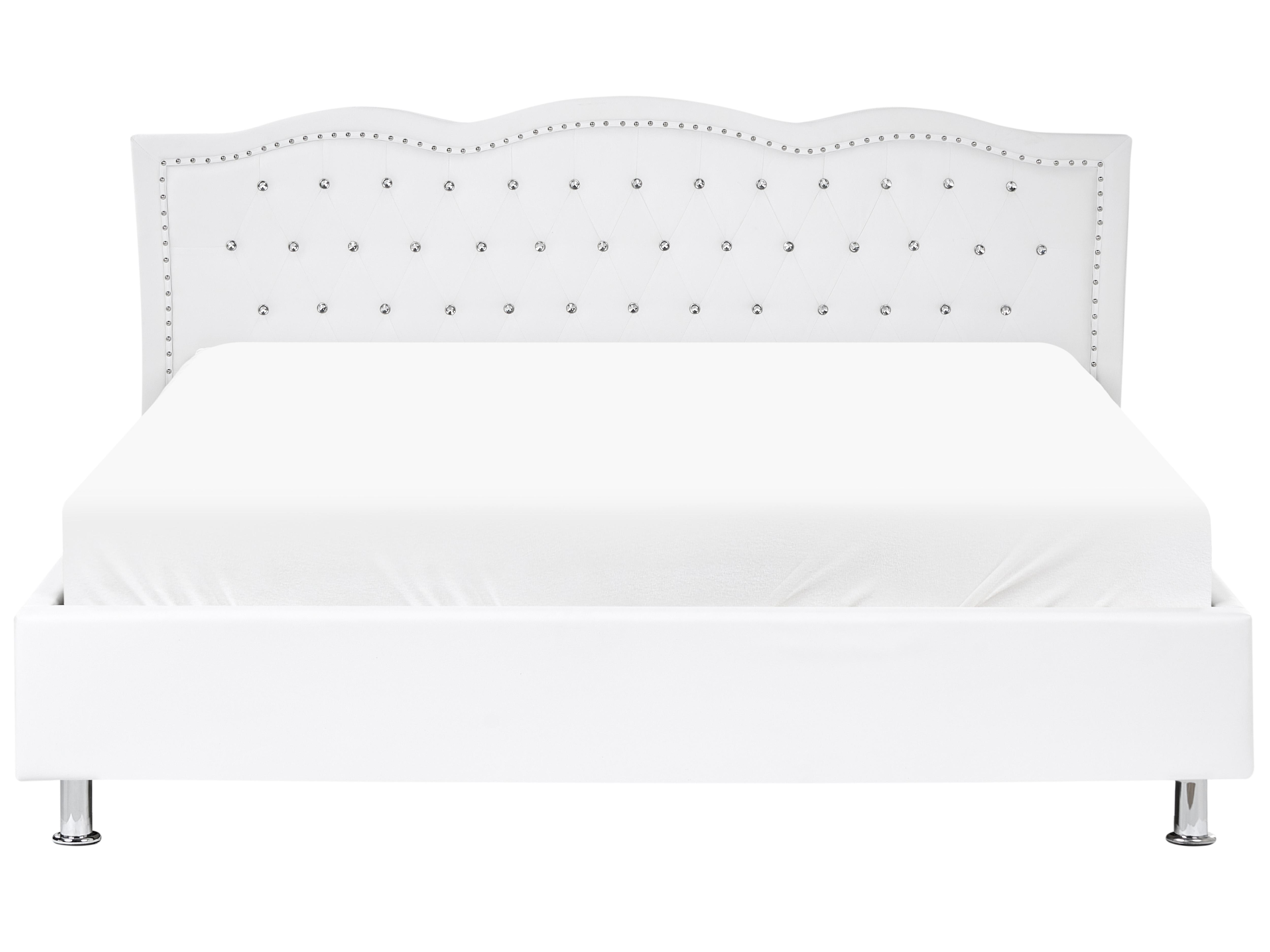 Bed Kunstleer METZ 180 x 200 cm Wit