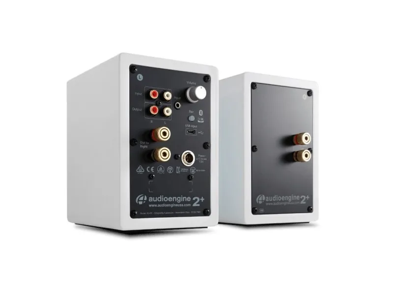Audioengine A2  Wireless - Højttalere - trådløs - Bluetooth - USB - 30 Watt (Total) - 2-vejs - højglans hvid