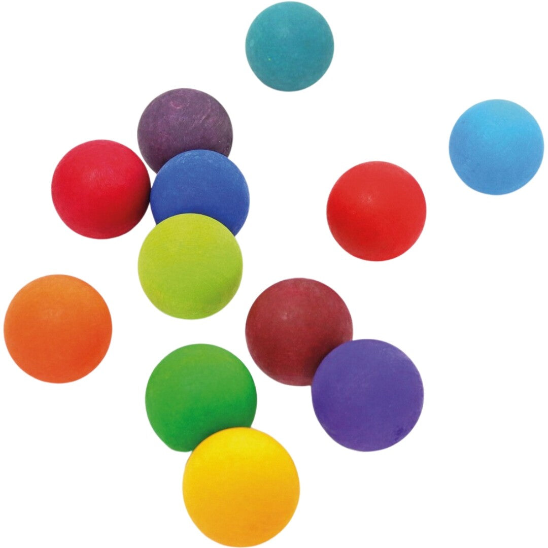 Grimm's houten ballen regenboog - 12st