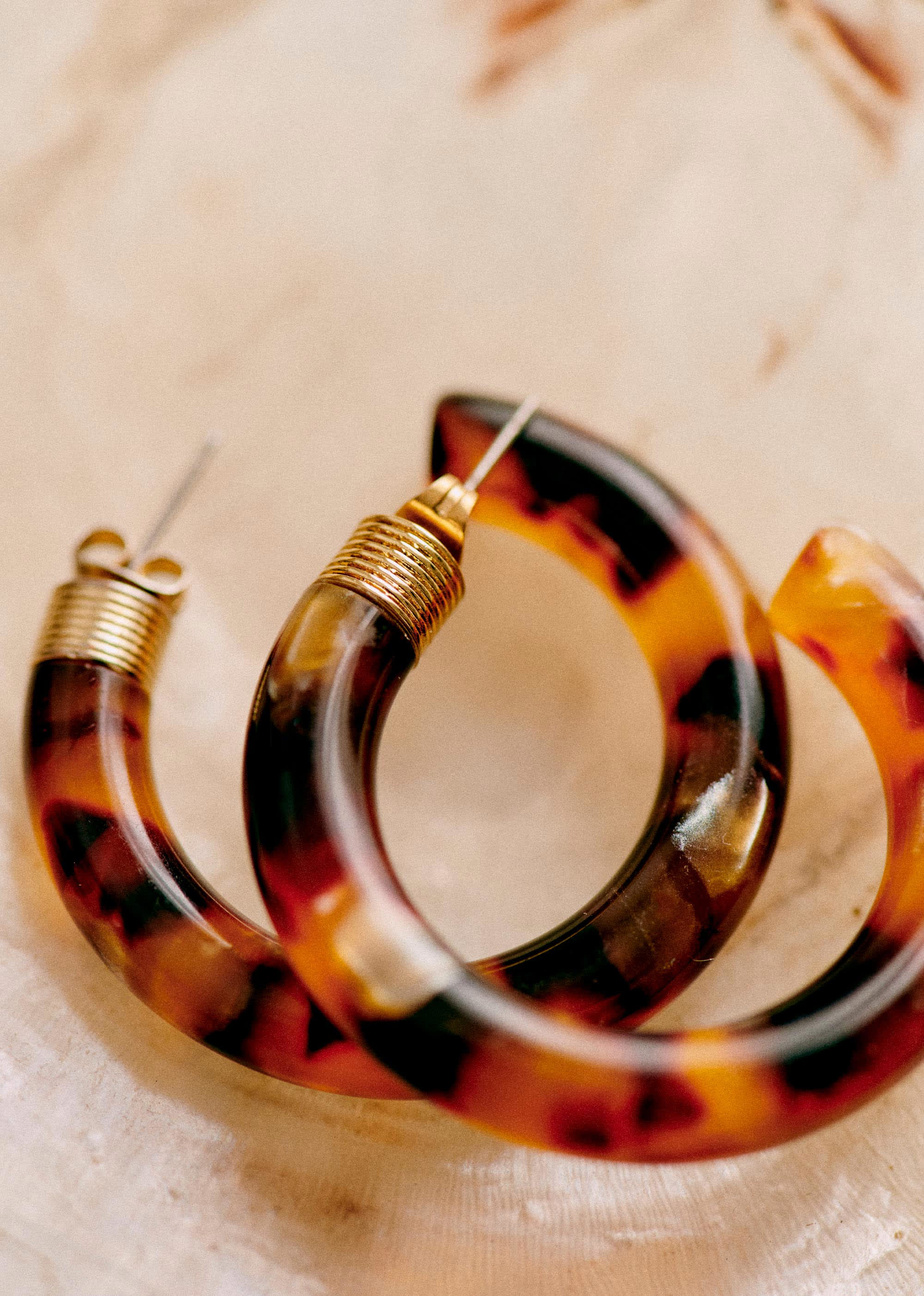Anneaux Avril - Marron écaille - E-SHOP/BIJOUX Boucles d'Oreilles 5905800