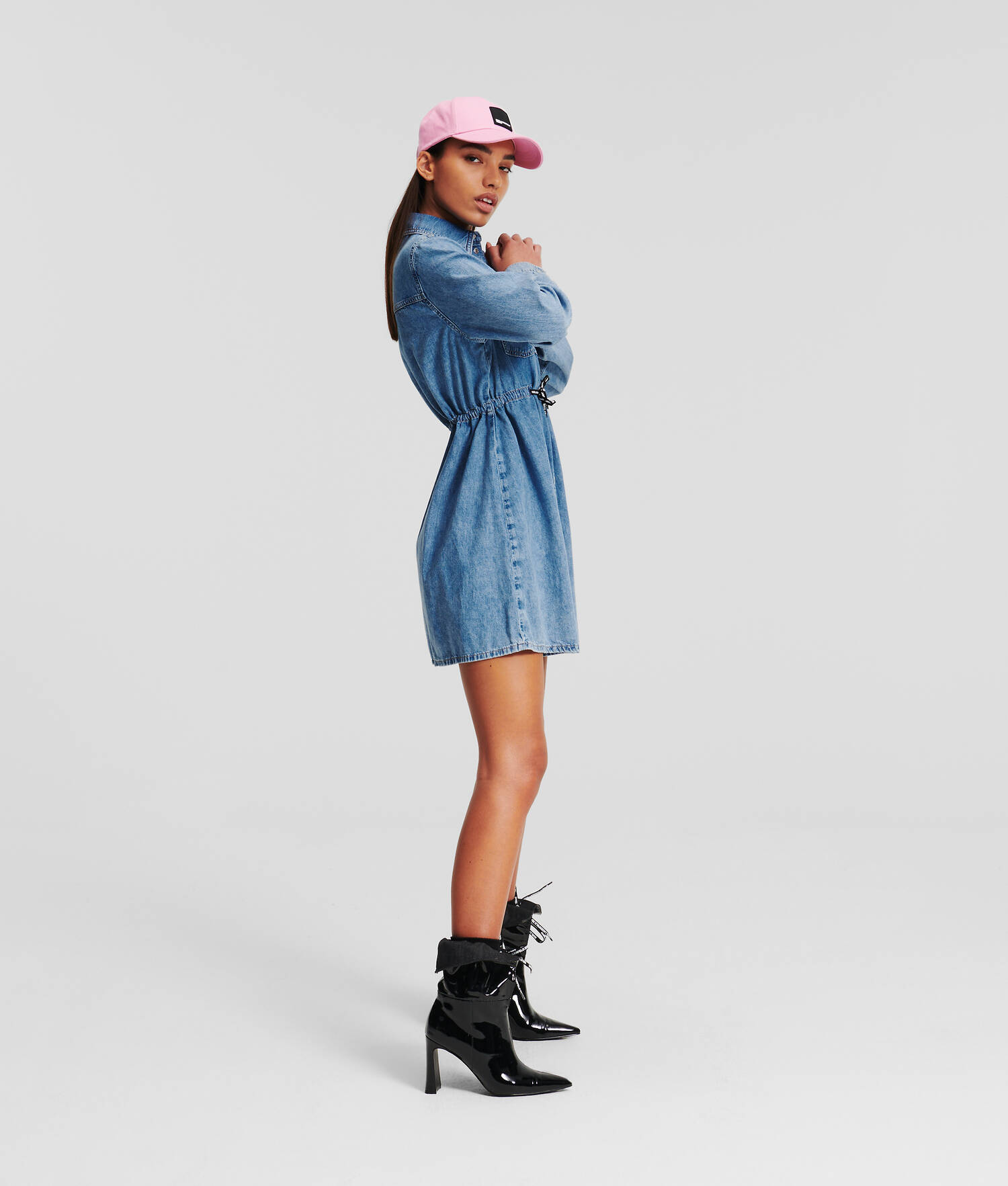 ROBE-CHEMISE EN DENIM À LA TAILLE NOUÉE KLJ