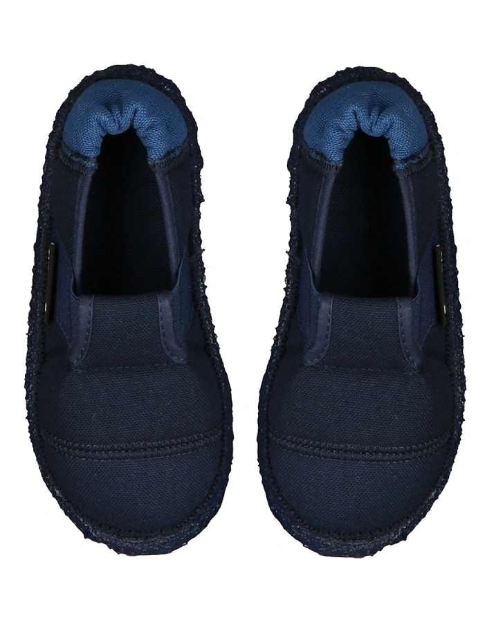 Schlupfhausschuhe KLETTE BASIC in dunkelblau/blau