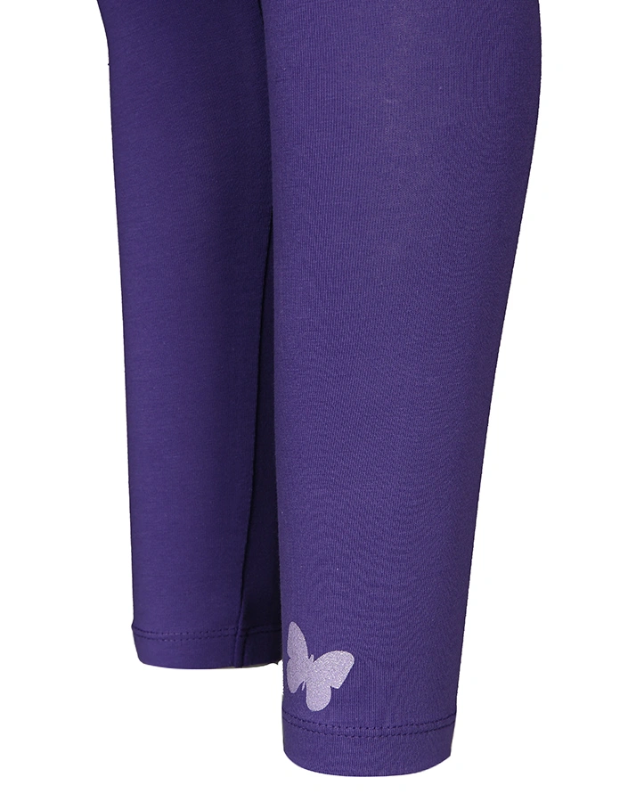 Leggings LYNFORD mit Glitzer-Schmetterling in lila