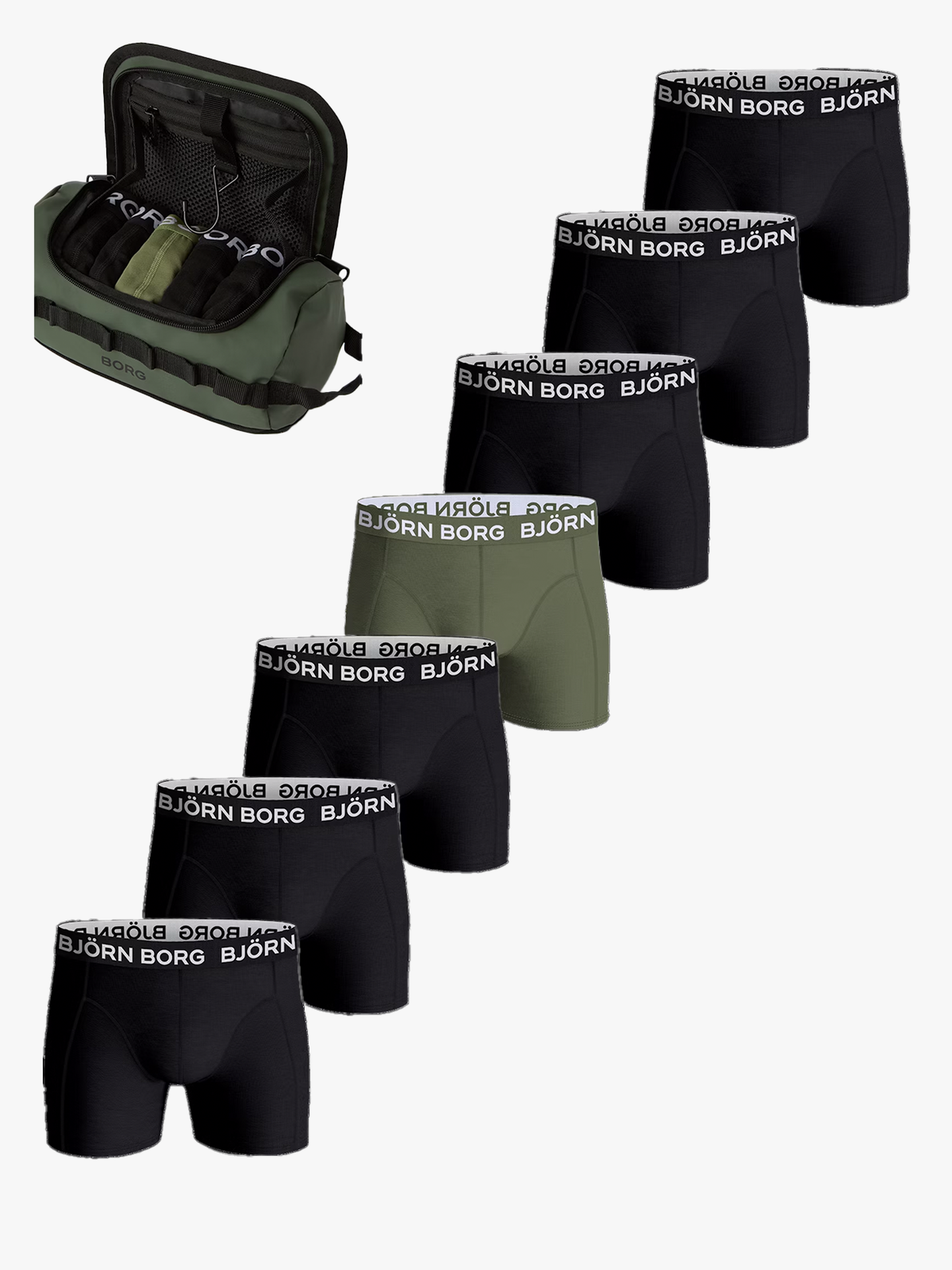 Borg Cotton Stretch Boxer 7-Pack