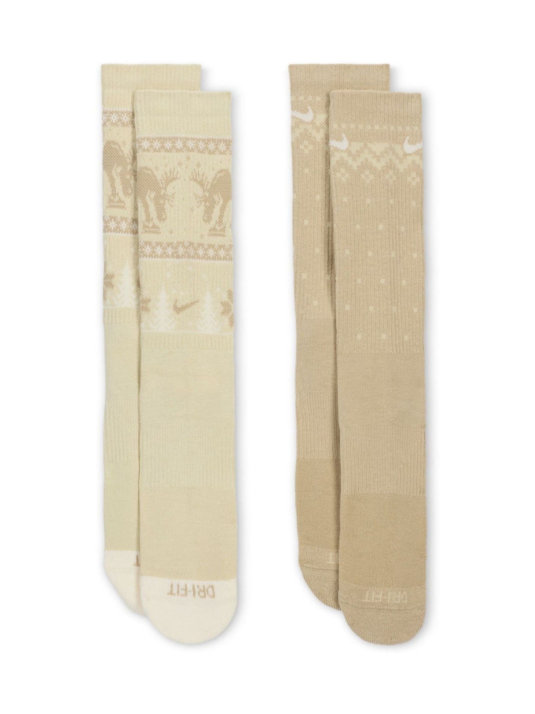 Cream color - Nike Fairisle Crew Socks 2 Pack