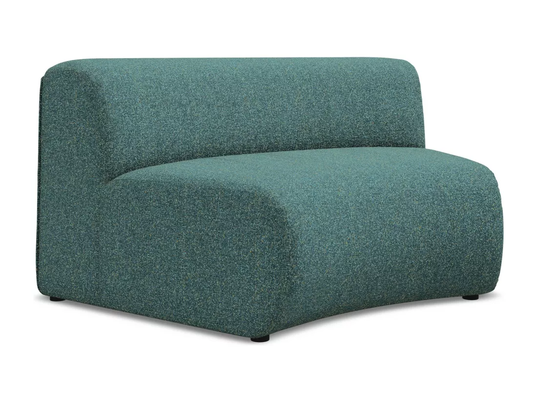 Fauteuil d'angle pour canapé modulable en tissu texturé - marin - EKAHI