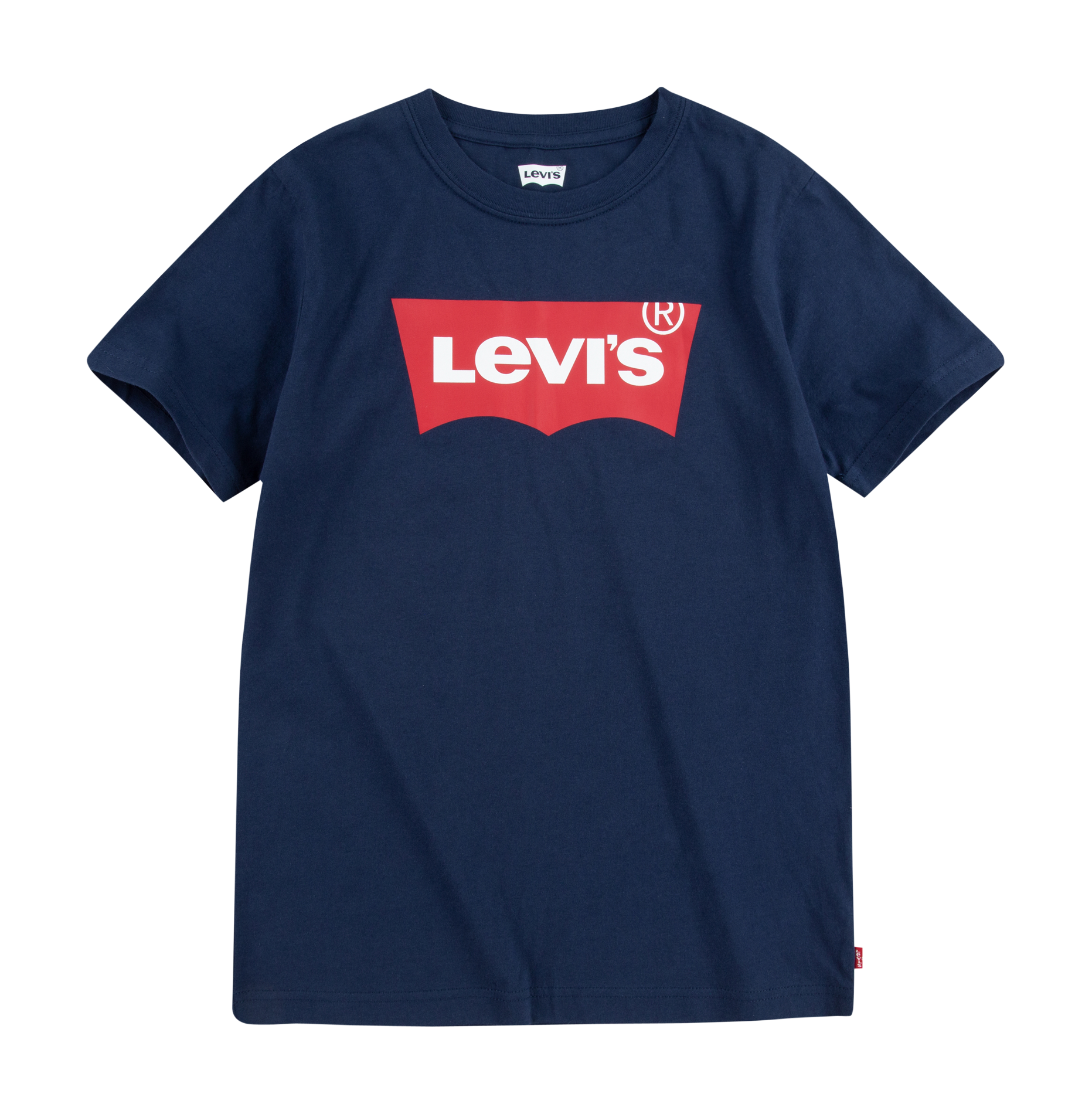 Tee-shirt col rond en coton | Bleu