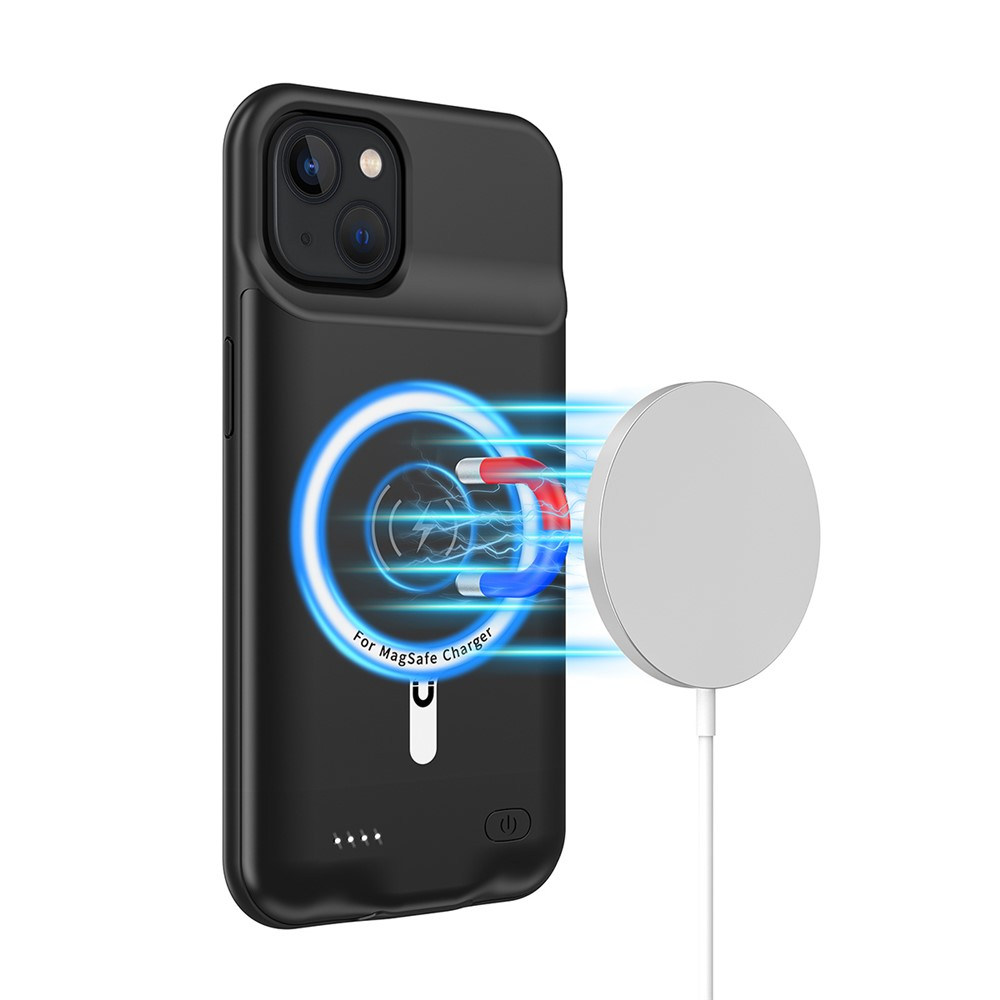 iPhone 13 MagSafe Backpack Akku Case Schutzhülle (7000mAh) - Schwarz