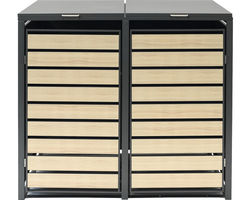 WESTMANN bakkenopbergbox inclusief gasveren en dekseldempers, 132 x 80 x 116 cm, antraciet
