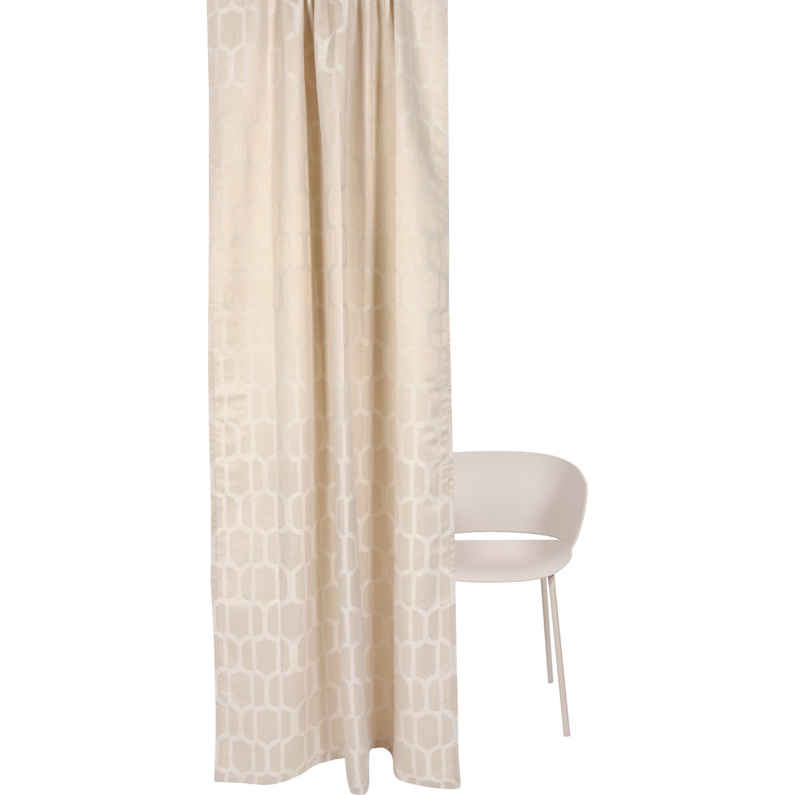 Fertigvorhang Jacquard Wabe 135 x 250 cm creme