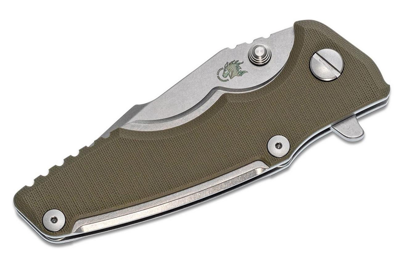 Rick Hinderer Eklipse 3.0” Spanto, CPM S35VN, OD Green zakmes