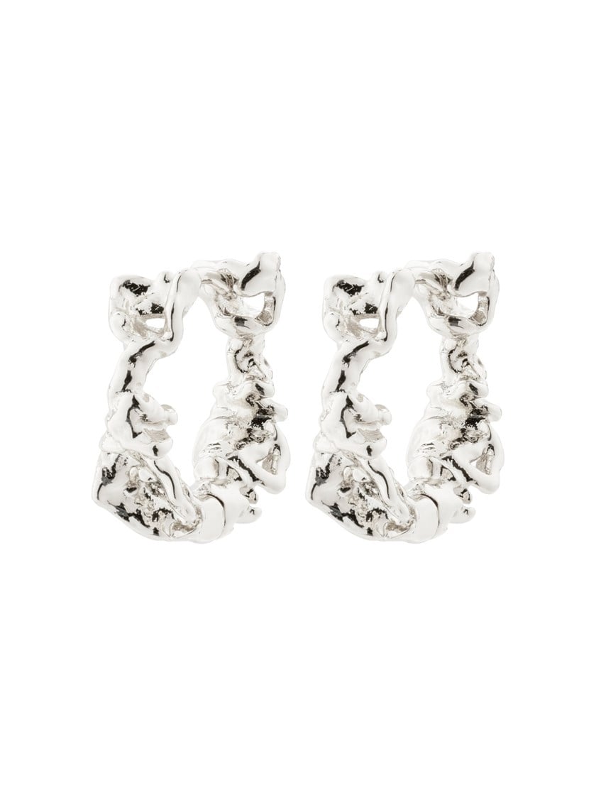 Trust Hoop Earrings Silver