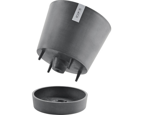 Ecopots Venice kunststof plantenbak, Ø 40 cm, H 35 cm, grijs