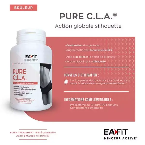 Eafit Pure CLA Active Slimming Pacote com 2 x 90 cápsulas