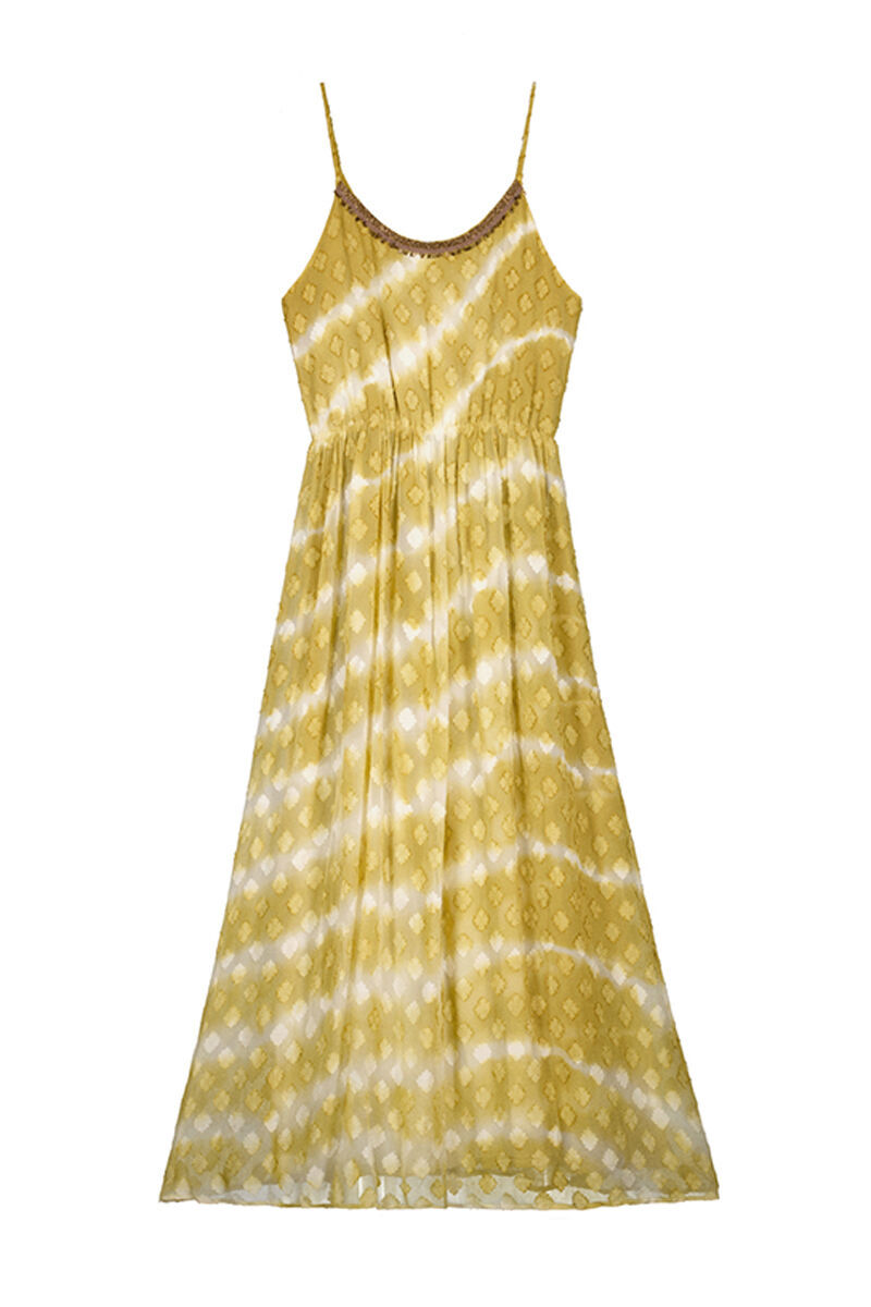 Vestido tie-dye - Dorado