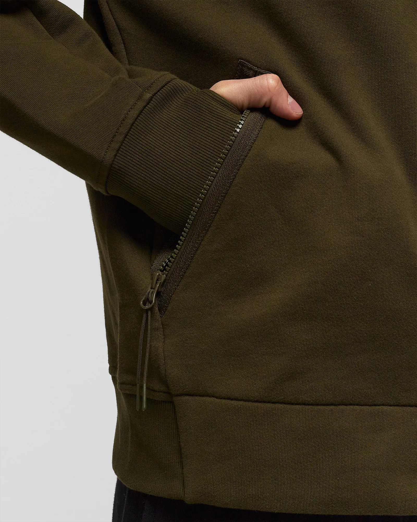 C.P. Company DIAGONAL RAISED FLEECE SWEATSHIRTS - HOODED OPEN