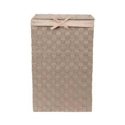 Panier à linge rectangulaire avec couvercle Stan taupe