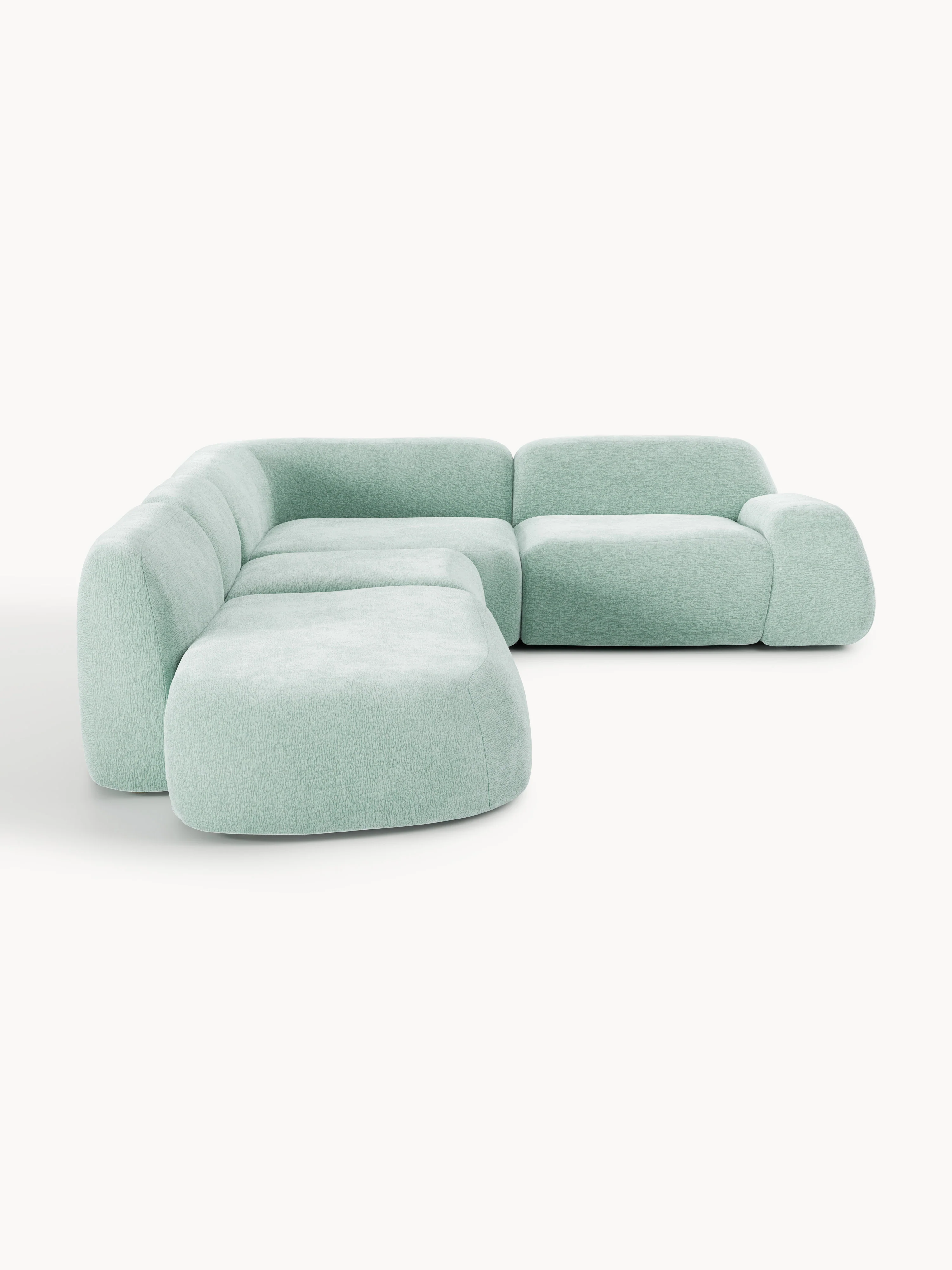 XL modulaire hoekbank Wolke met chaise longue