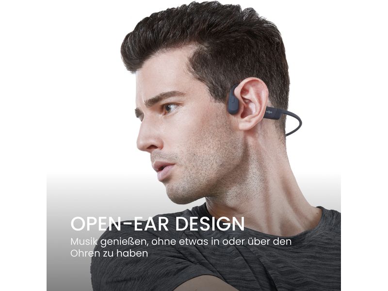 Shokz Bone Conduction Kopfhörer OpenRun USB-C Schwarz Knochenschall-Sport-Kopfhörer