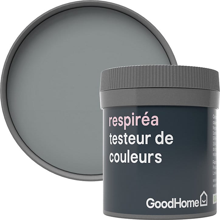 Testeur peinture Respiréa GoodHome gris Delaware satin 50ml