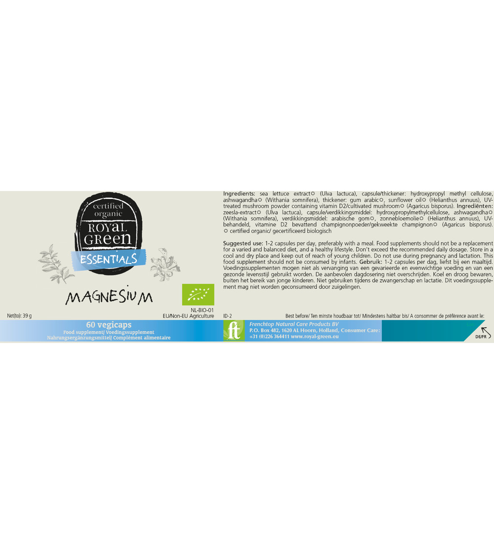 Royal Green Magnesium Bio (60 vega capsules)