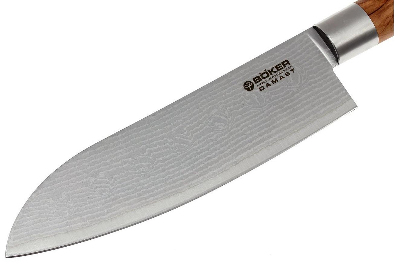 Böker Damast Olive 17,2 cm santoku, 130437DAM