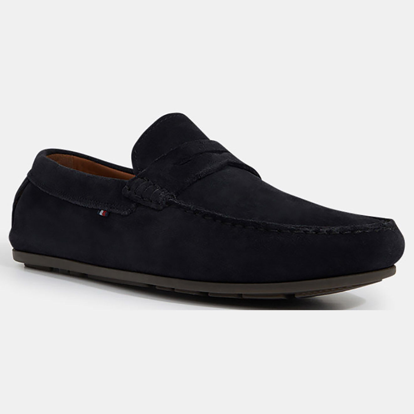Tommy Hilfiger Mocassins en Velours de Cuir Driver bleu marine