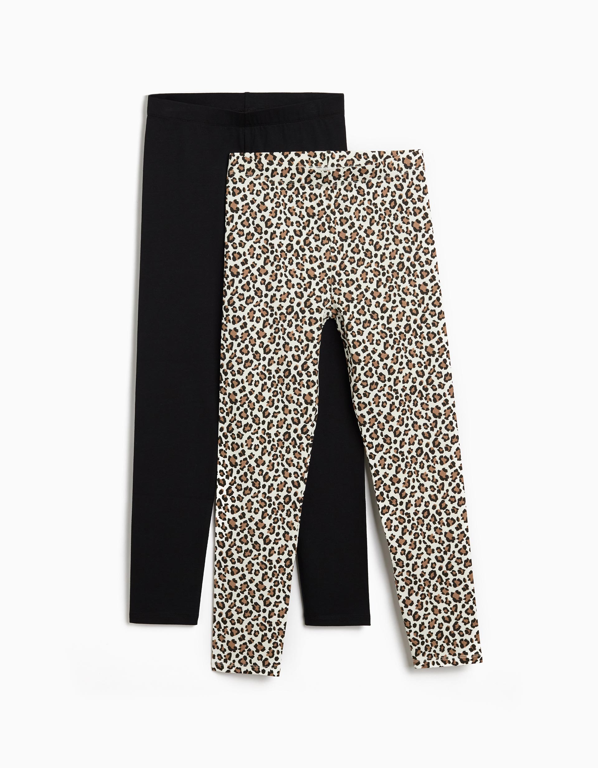Pack 2 Leggings, Menina, Castanho