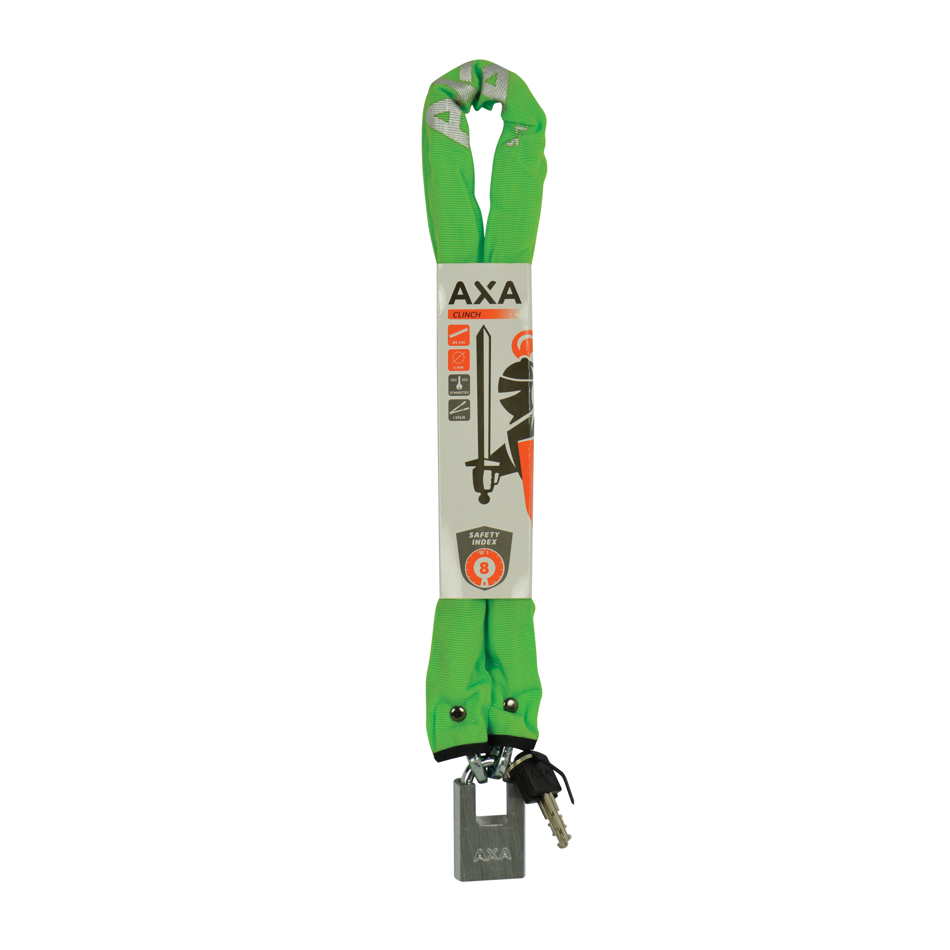 AXA Clinch 85cm ø6mm kettingslot - Green