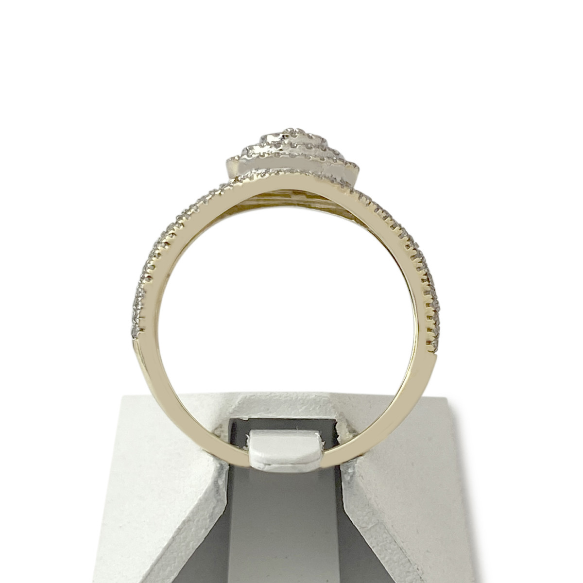 Bague d'occasion or 375 2 tons diamants