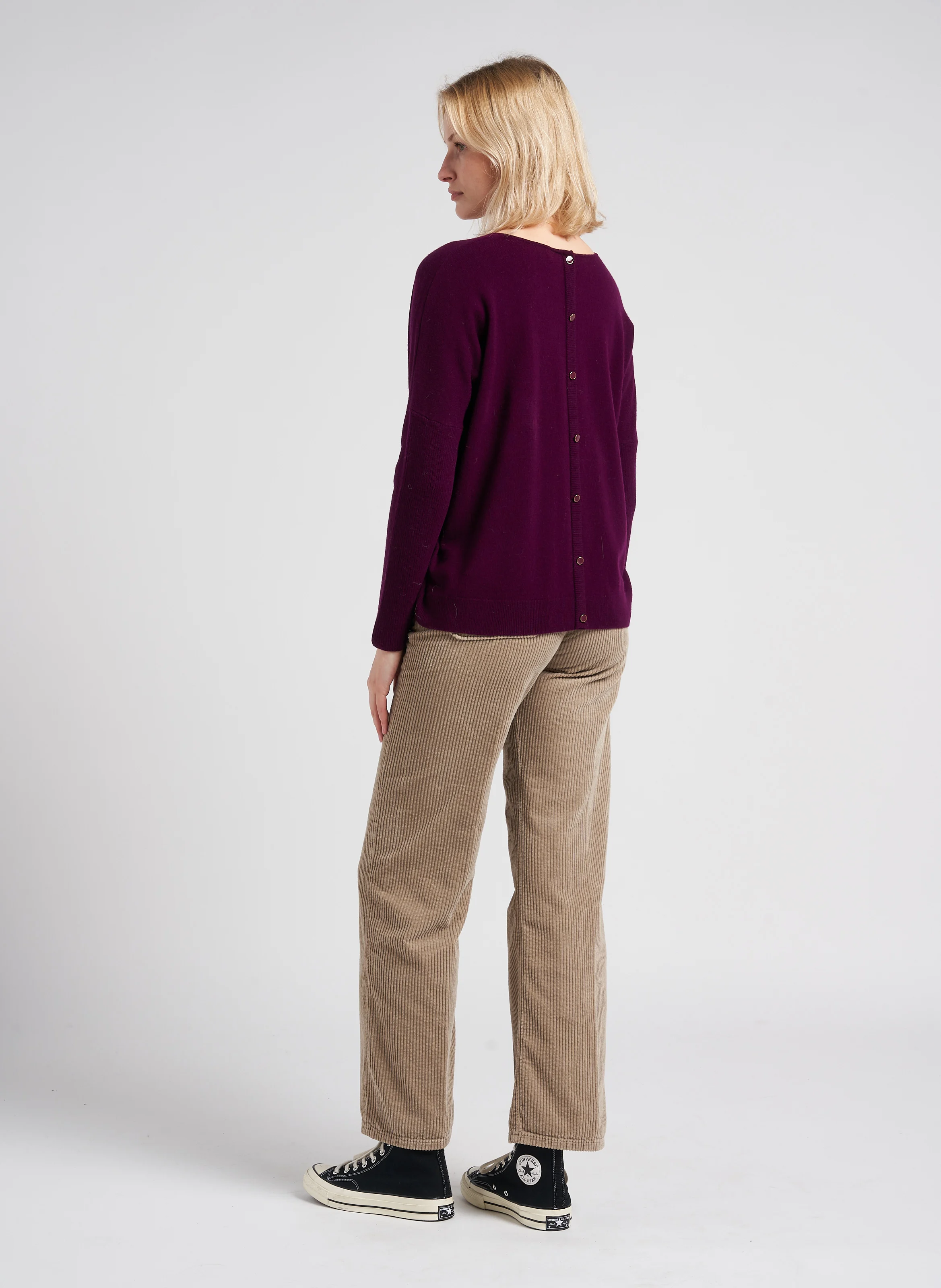 MELVIL - Pantalon flare en velours côtelé | Beige