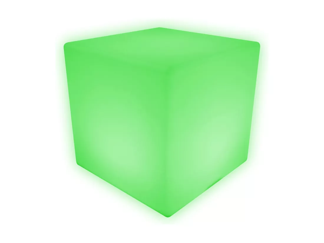 Cube lumineux LED 40cm multicolore NAOS - HAPPY GARDEN