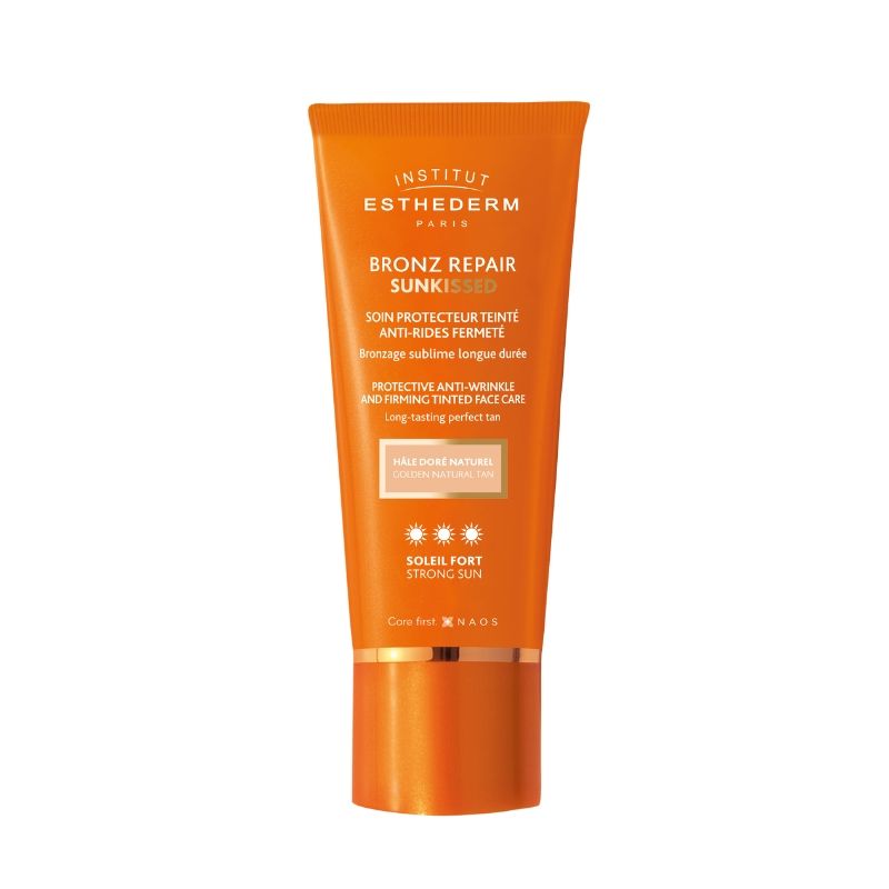 Crème solaire anti-rides Bronz Repair Sunkissed Solaire Fort hâle doré naturel Esthederm 50ml