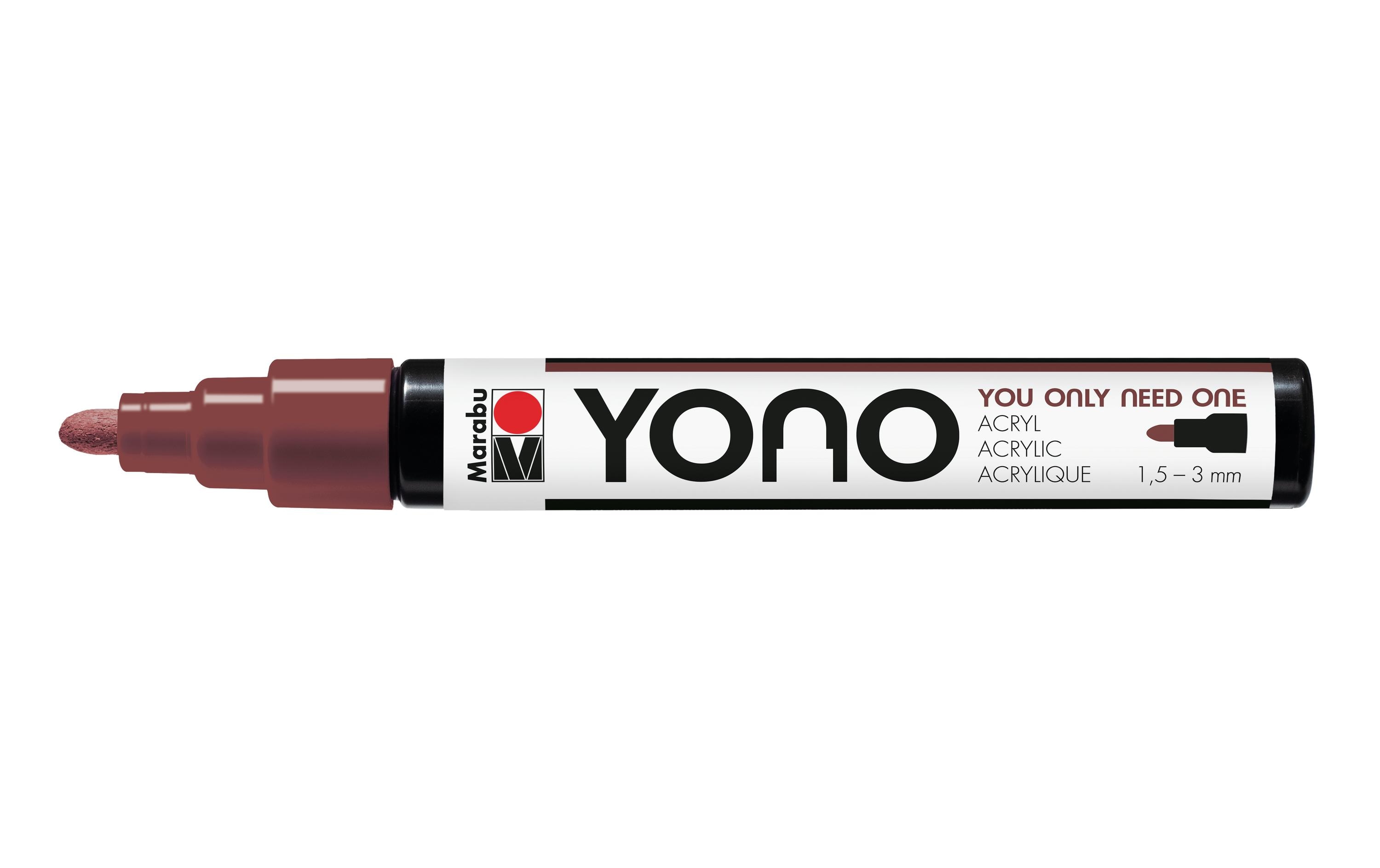 Acrylmarker YONO 1.5 - 3 mm BraunAcrylstift für alle Fälle