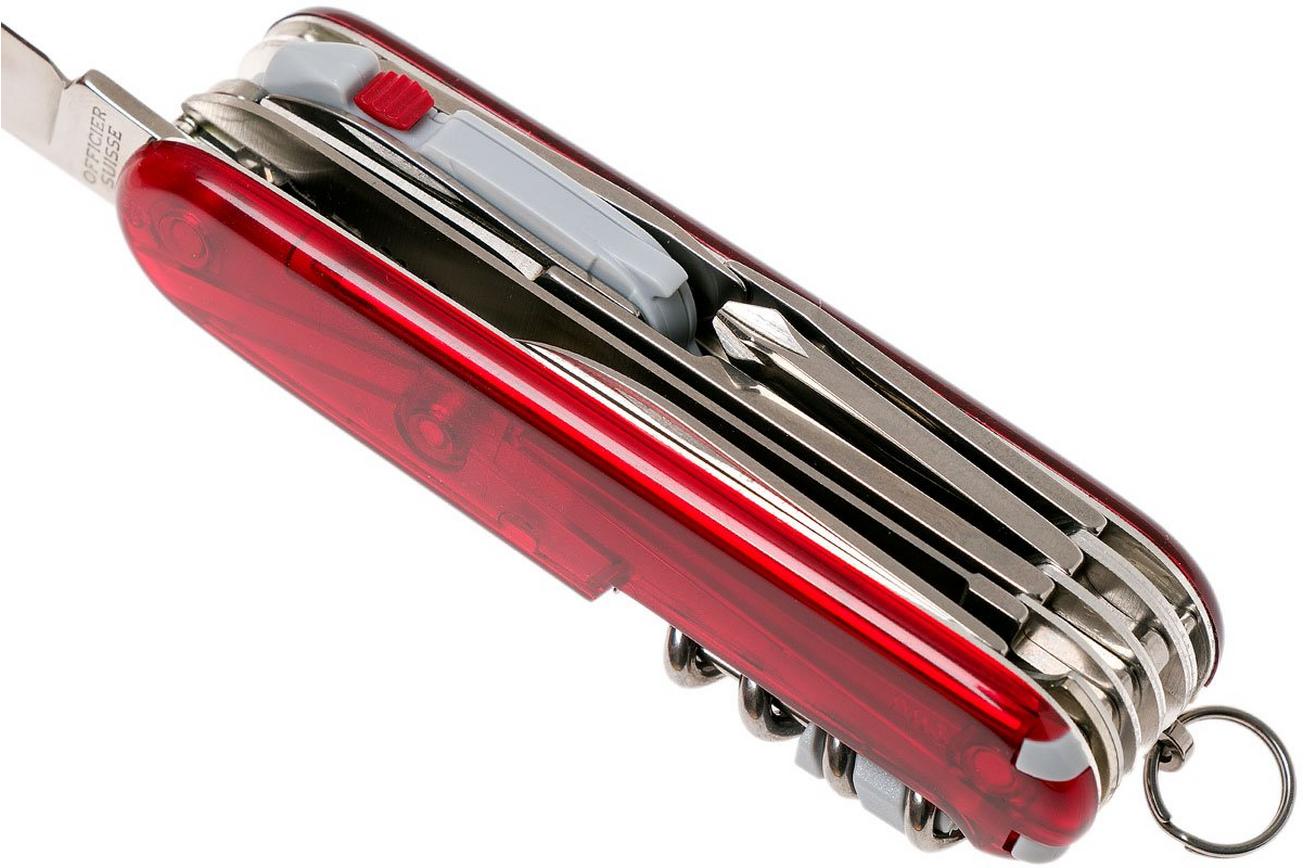 Victorinox Huntsman lite transparant rood 1.7915.T Zwitsers zakmes