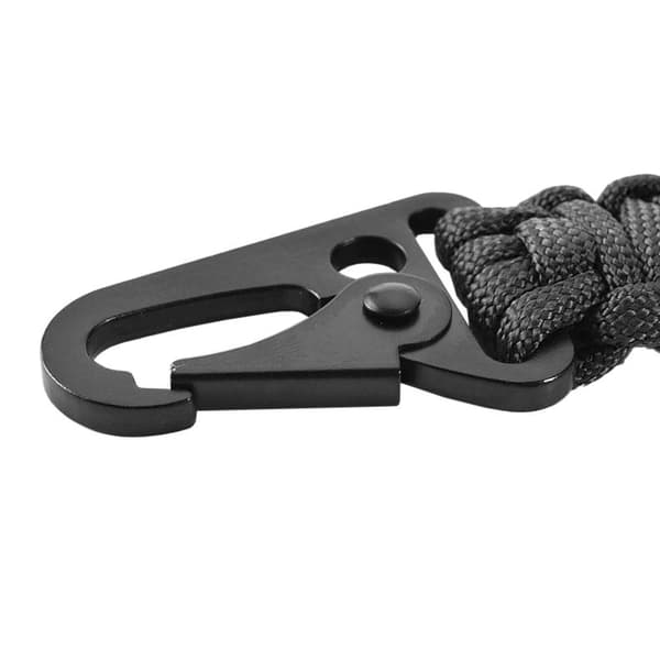 Paracord med karabinkrok - Svart