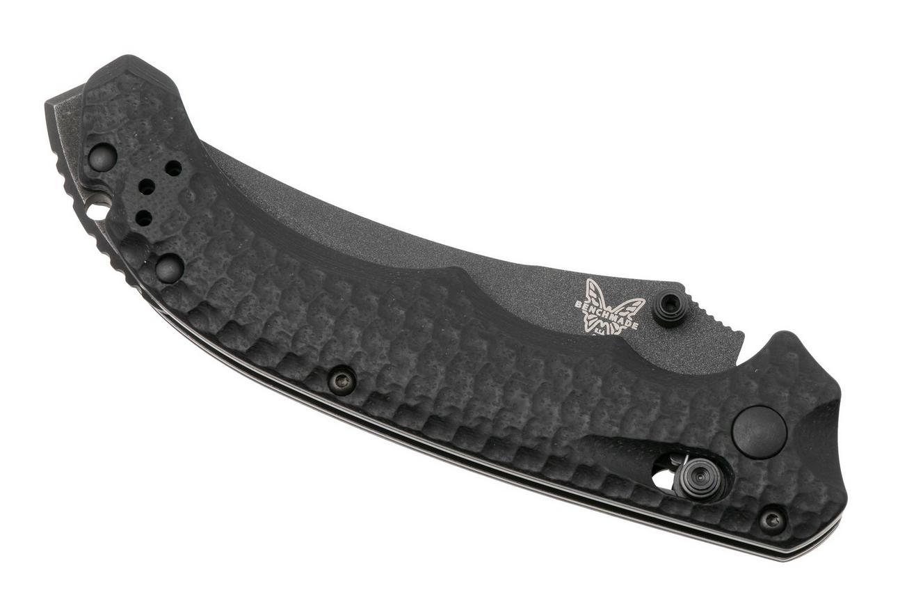 Benchmade Mini Bedlam 865SBK Black Cerakote CPM S90V, Black G10, Serrated zakmes