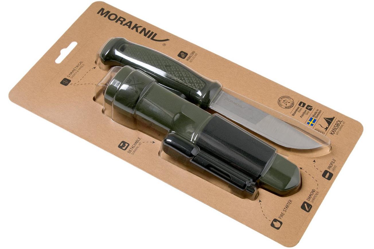 Mora Kansbol Green 13912 bushcraftmes met schede en survival kit