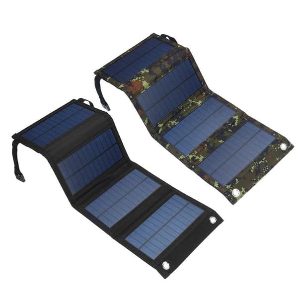 20W sammenleggbar solcellepanel bærbar kraftstasjonsgenerator USB-lader