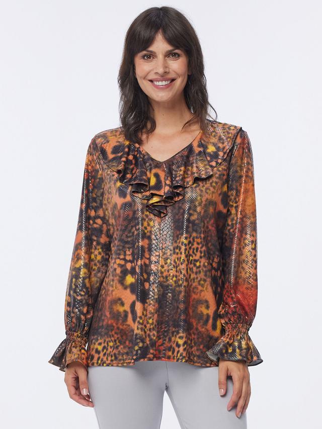 Blusenshirt mit Rüsche