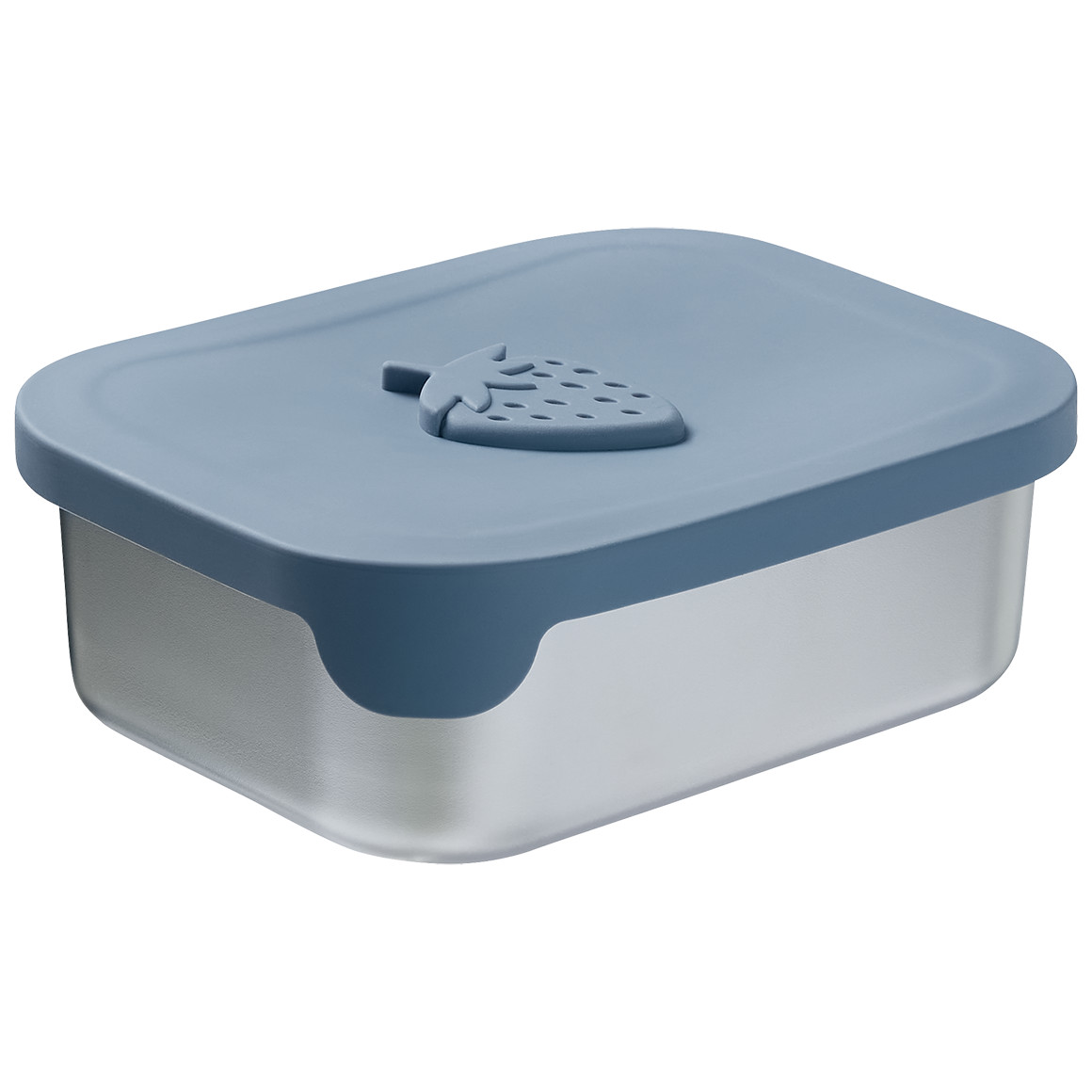 Topolino Pure Collection Brotdose aus Edelstahl blau / silber