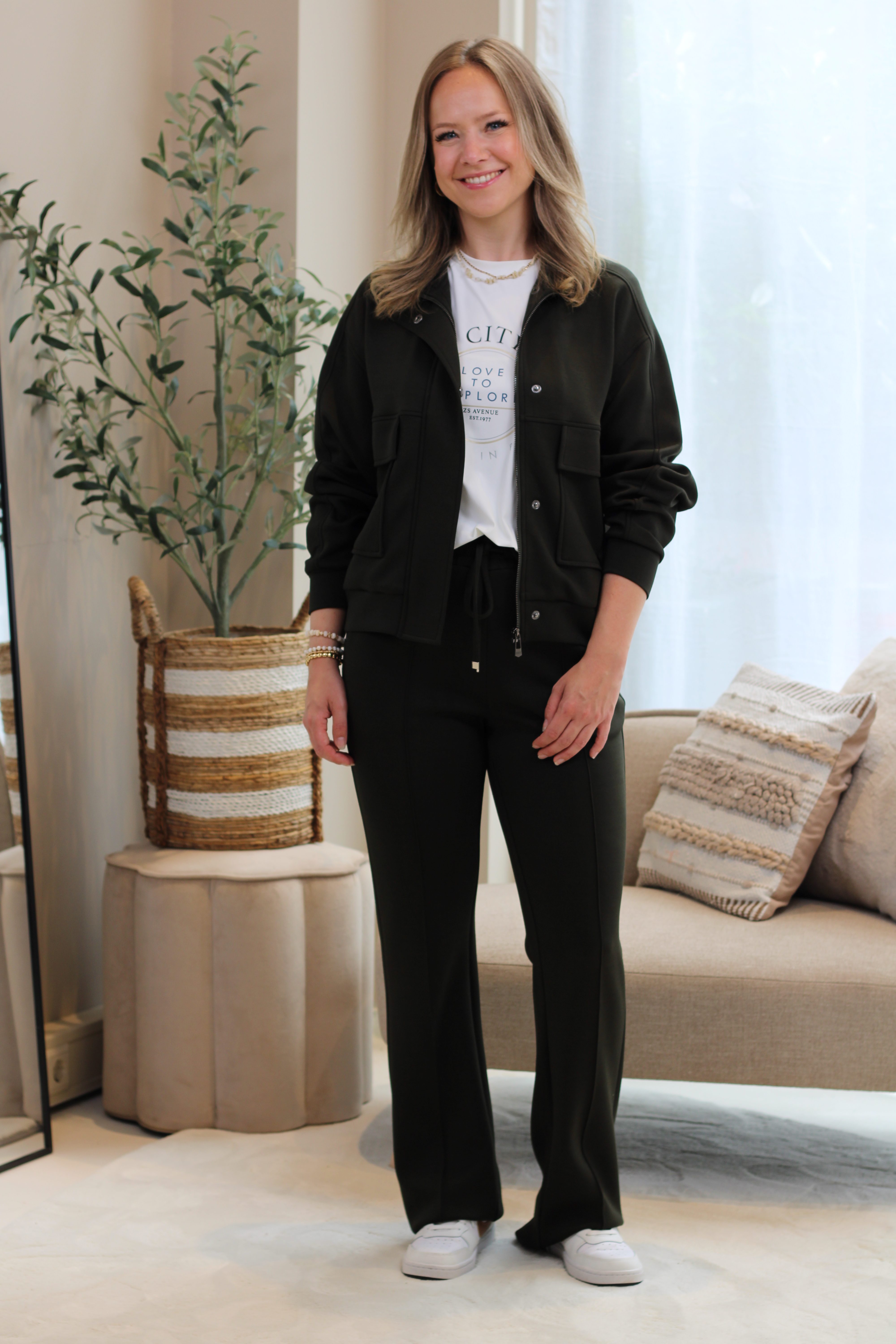 Zoso - Melanie Luxury Sporty Pants - Army