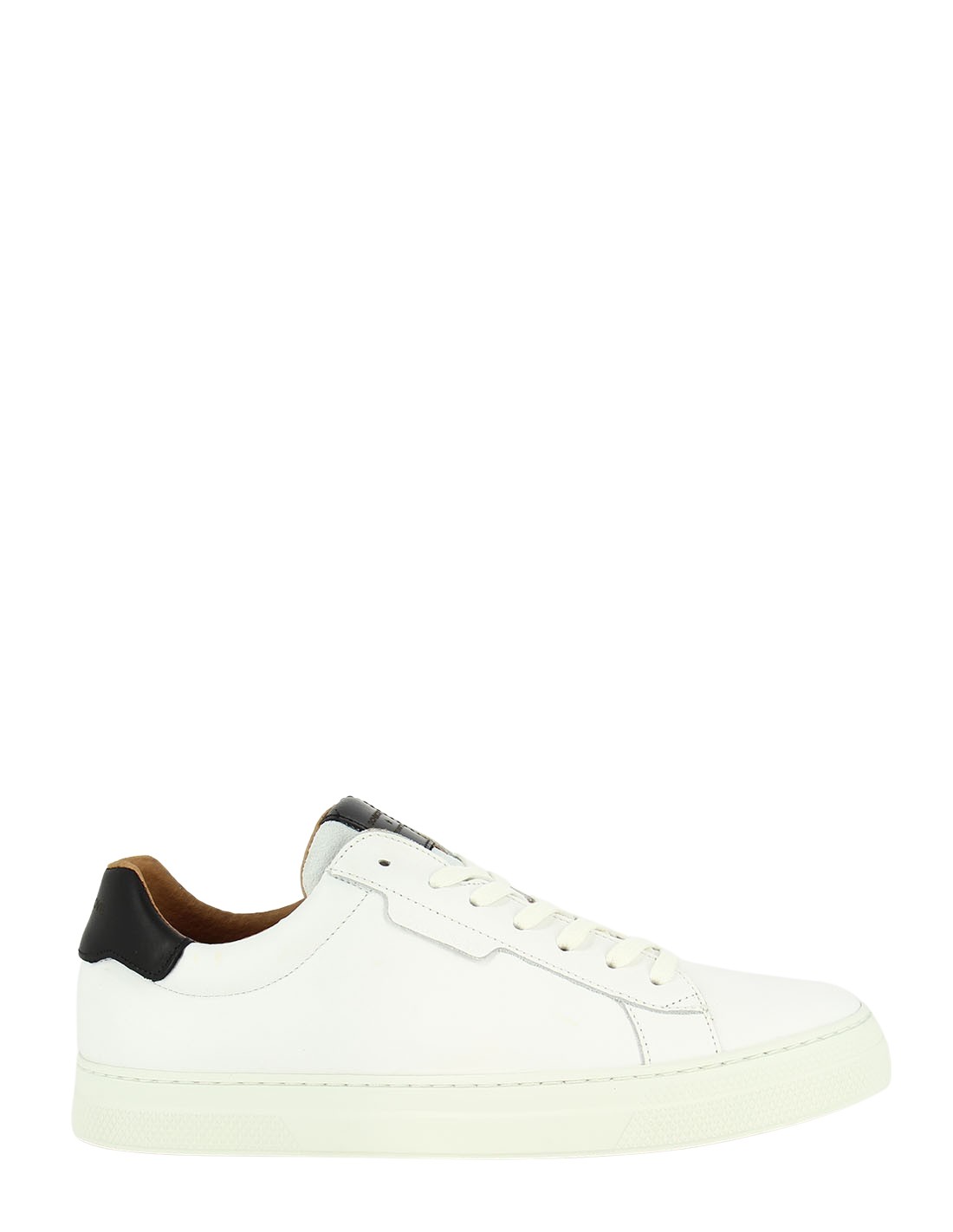 schmoove baskets de ville homme spark clay cuir blanc/noir