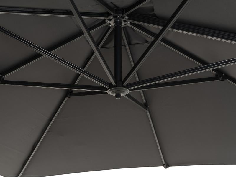 COCON Sonnenschirm TR-031, 300 x 300 cm, hängend, Grau Eleganter Ampelschirm für heisse Sommertage