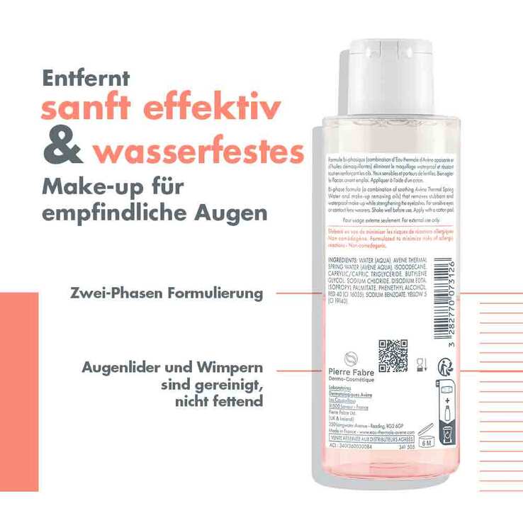Avene Augen-Make-up Entferner wasserfest flüssig, 125 ml